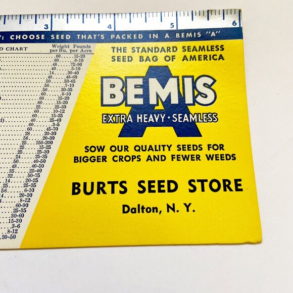 Farming Seed Store Agriculture Seed Chart Ink Blotter Bemis Dalton NY New York - Picture 3 of 5